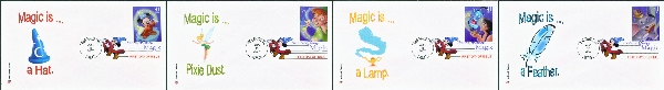 Disney Magic - Set of 4 Covers With Color Cancel - 8/16/07